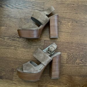 ALDO Suede Block Heel Sandals